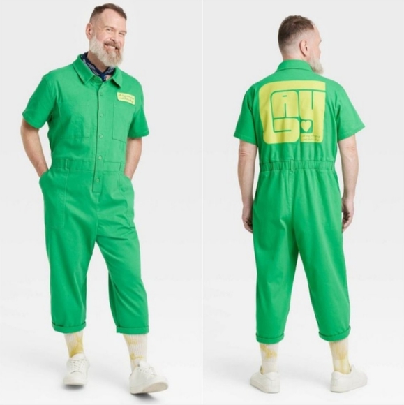 Pride Green Short Sleeve Boilersuit/Jumpsuit UNISEX Size XXL - Picture 2 of 16